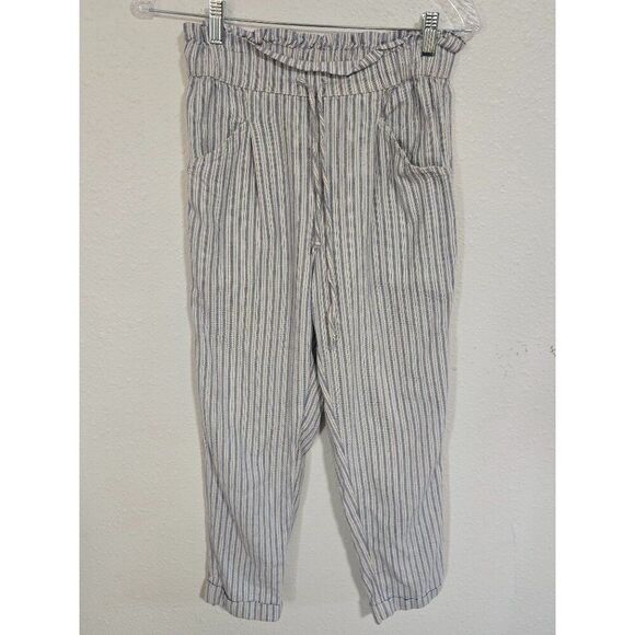 American Eagle Outfitters Womens  Paper Bag Linen Blend Pant Sz XS - Picture 1 of 7